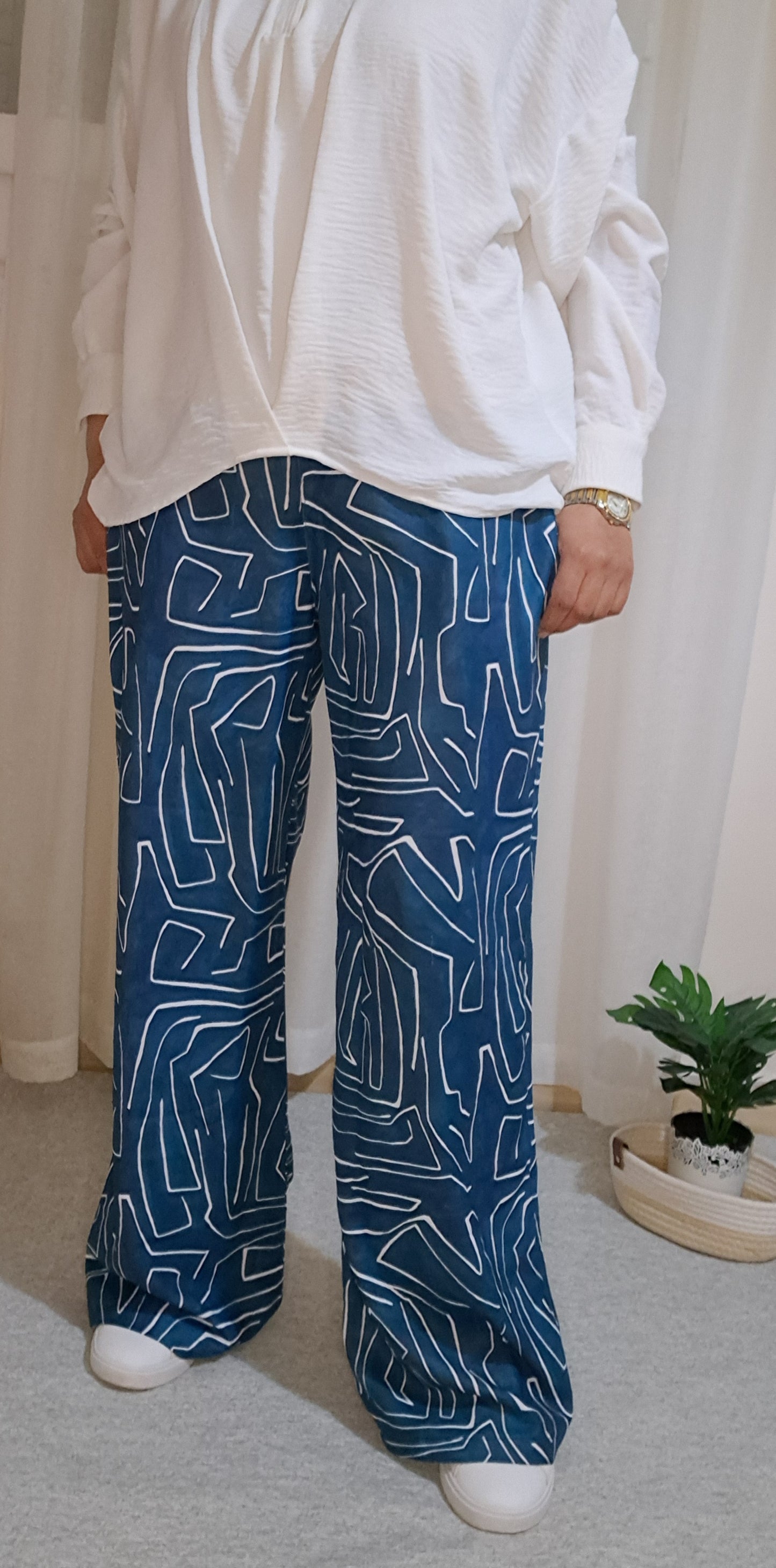 بنطلون منقوش (OUTLET )