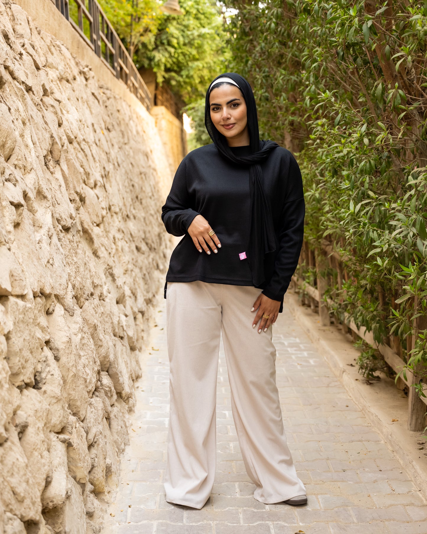 Corduroy wide leg pants