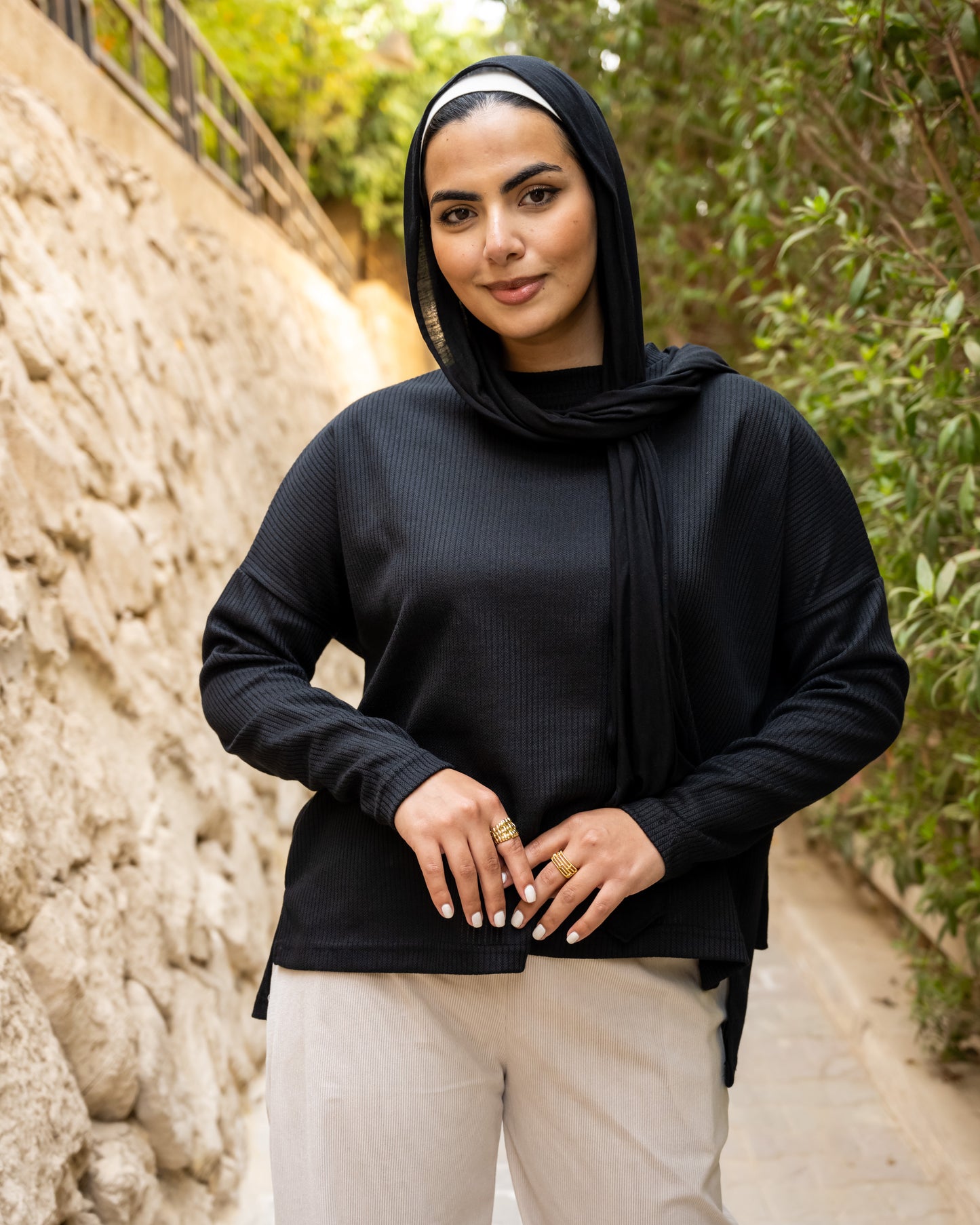 Corduroy wide leg pants