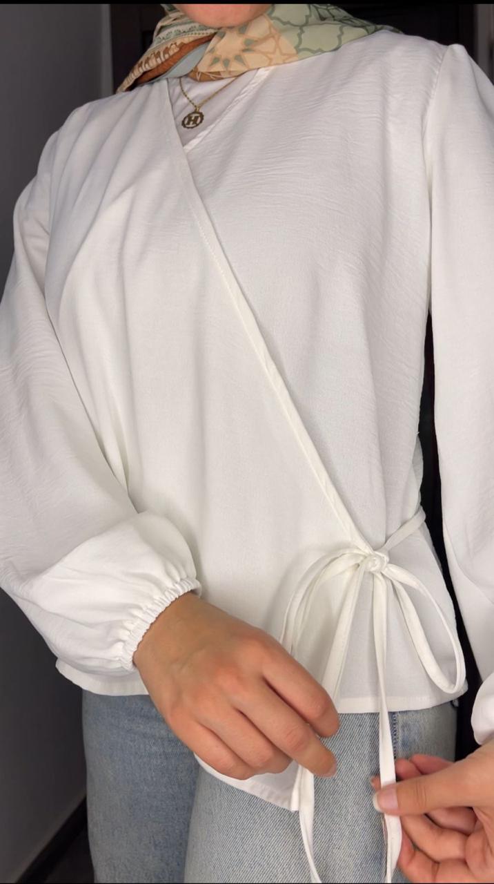 Bow wrapped blouse