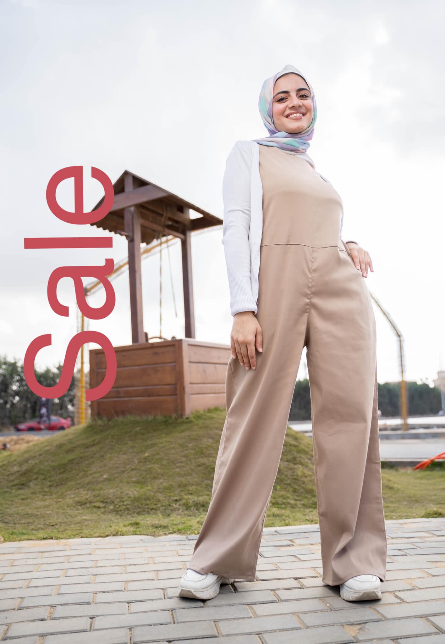 Gabardine jumpsuit