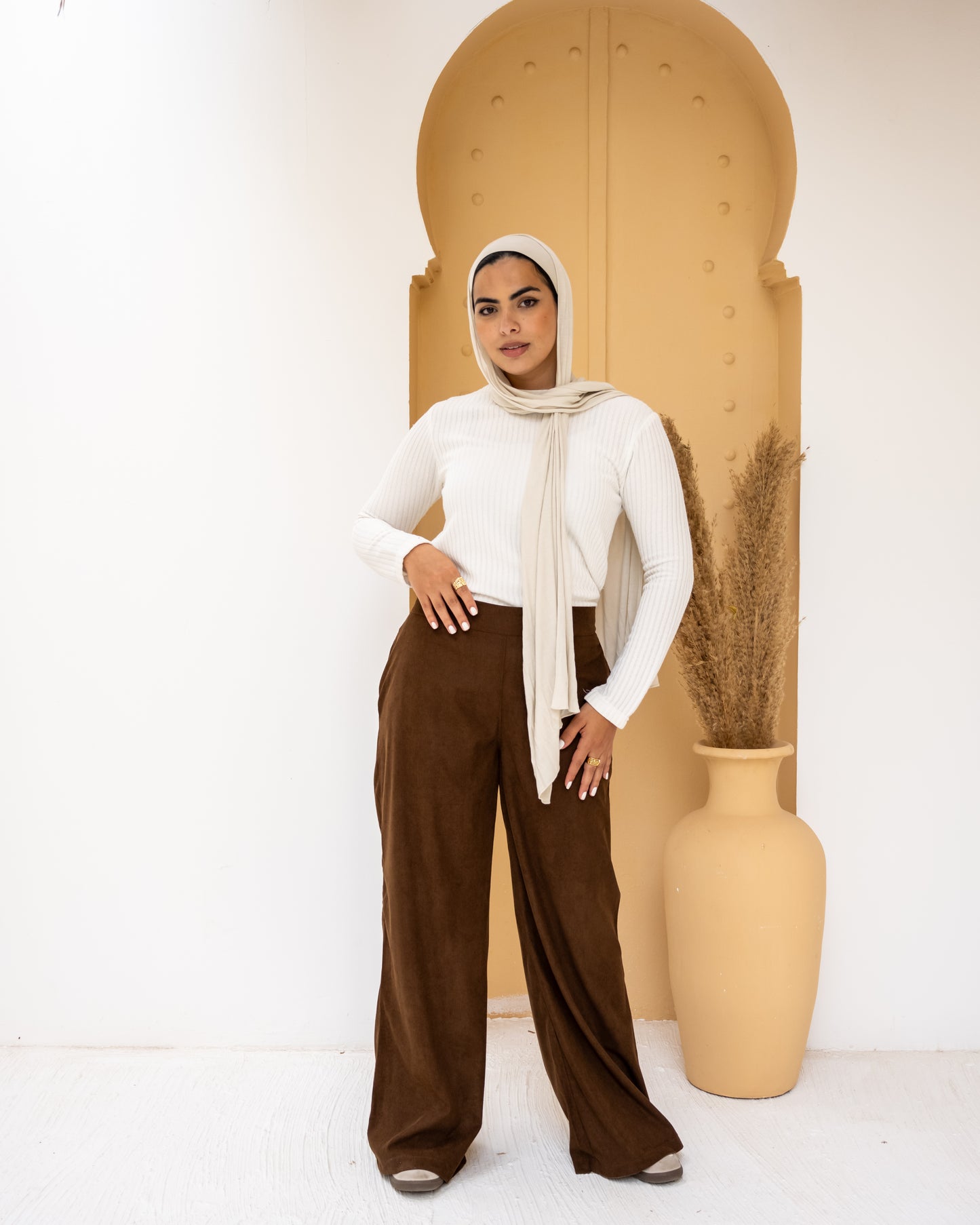 Corduroy wide leg pants