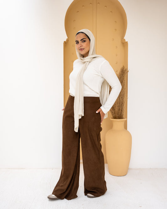 Corduroy wide leg pants