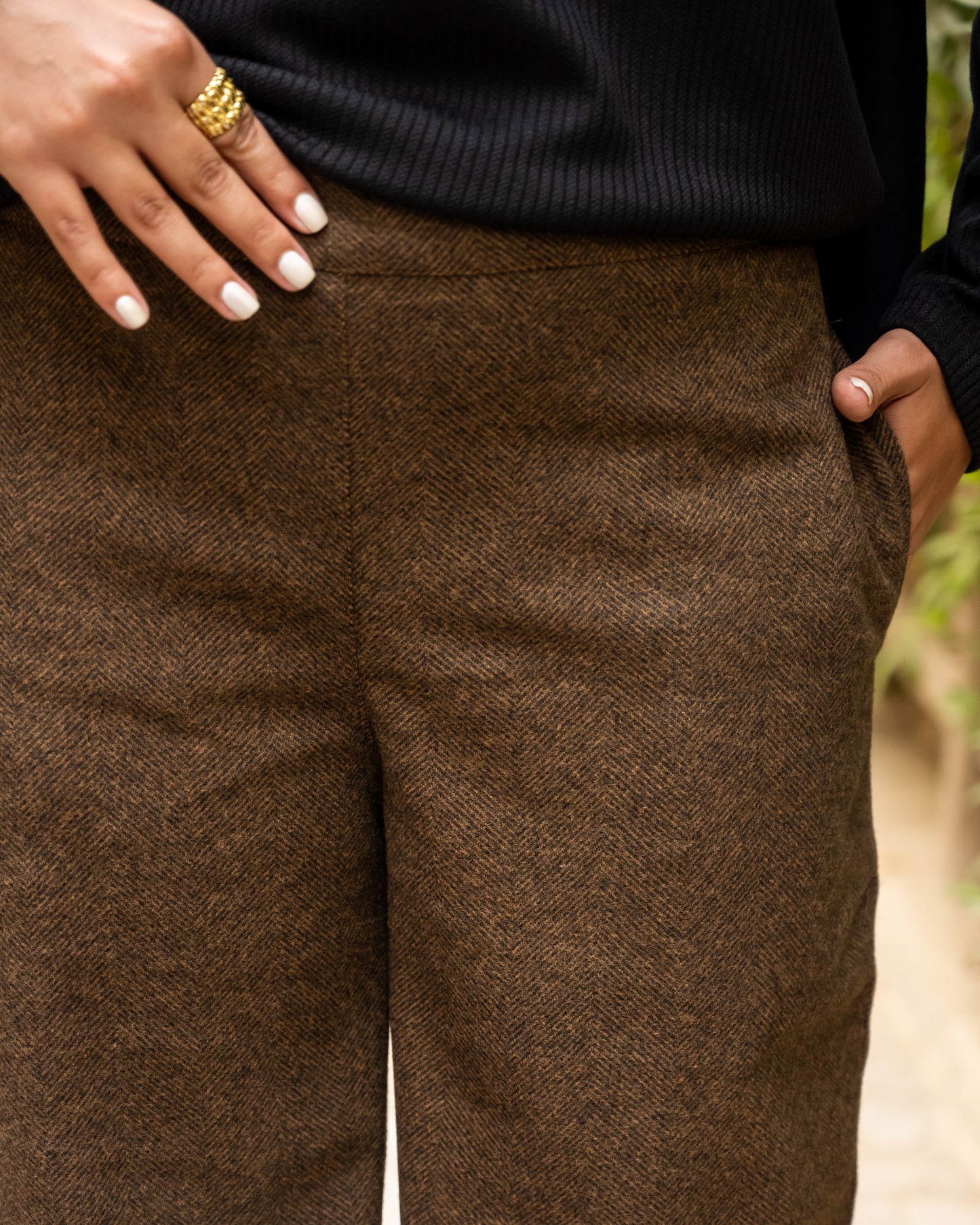 Tweed wool pants