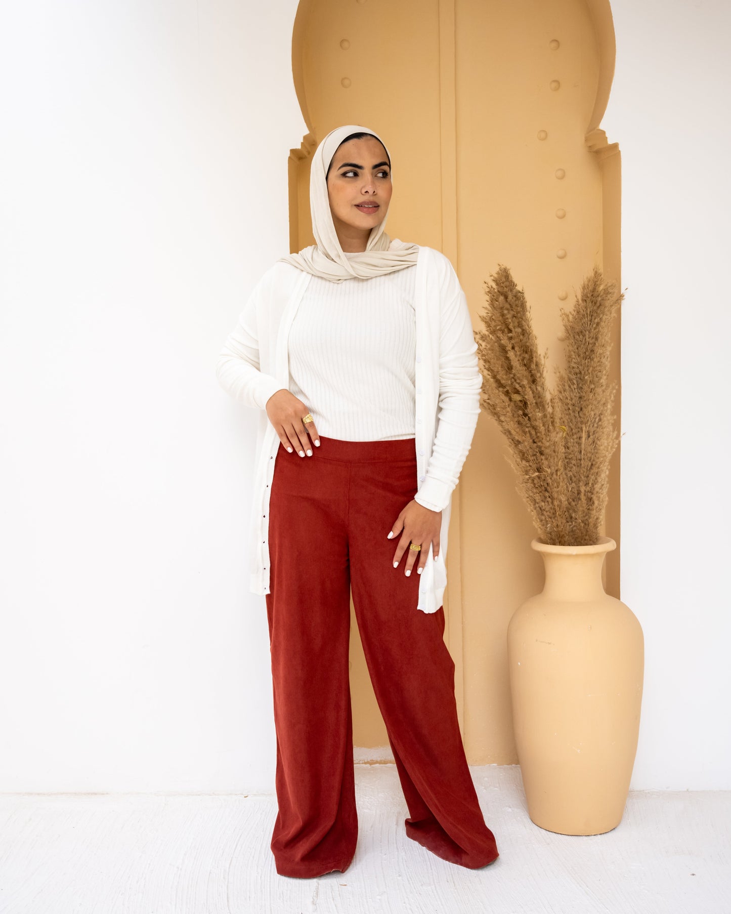 Corduroy wide leg pants
